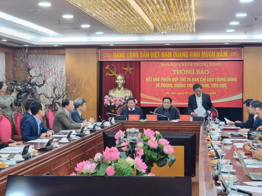 Họp báo sau phiên họp lần thứ 25 của Ban Chỉ đạo Trung ương về phòng chống tham nhũng, tiêu cực.