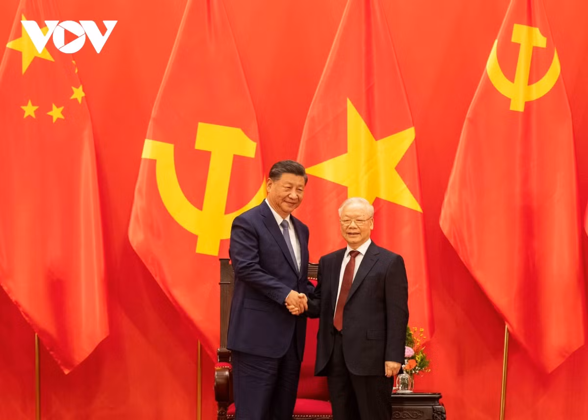 Tổng Bí thư Nguyễn Phú Trọng và Tổng Bí thư, Chủ tịch nước Trung Quốc Tập Cận Bình.