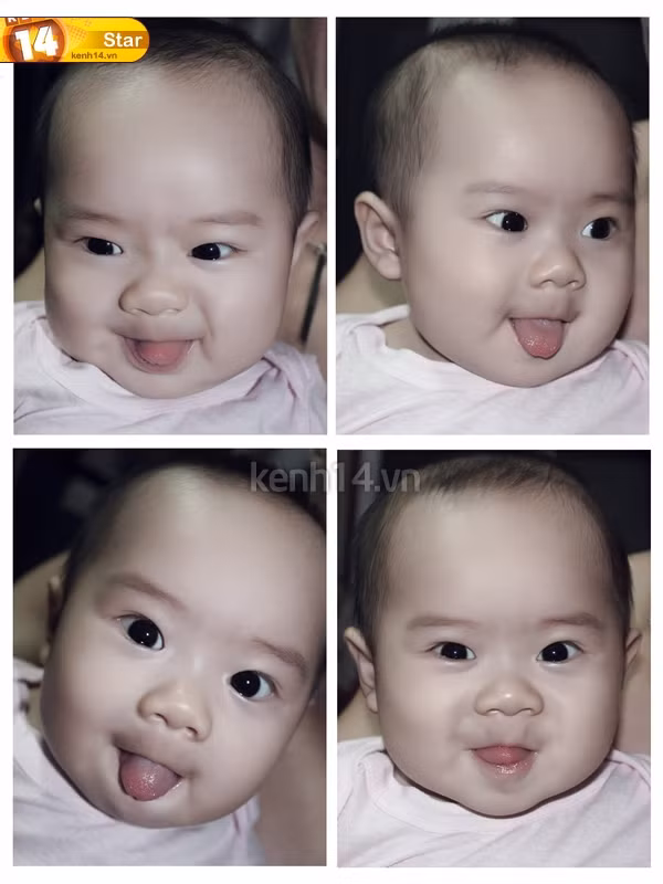 Bé Rio hiện được 7 tháng tuổi, càng ngày càng lém lỉnh và thông minh, rất hay làm "mặt xấu" dọa bố mẹ. (Theo Kênh 14)
