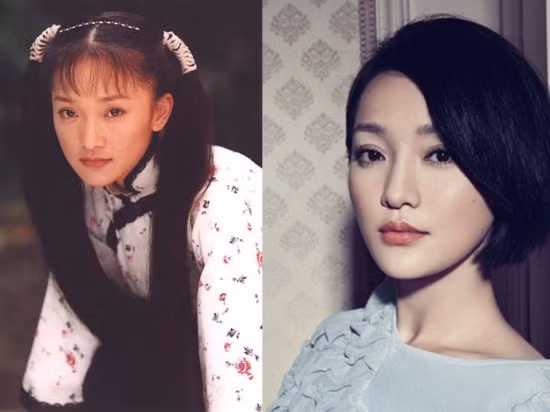 Châu Tấn có khuôn mặt rất trẻ con khi mới vào nghề. Dù việc make up làm cô bây giờ xinh đẹp hơn nhưng các nét trên khuôn mặt hầu như không thay đổi