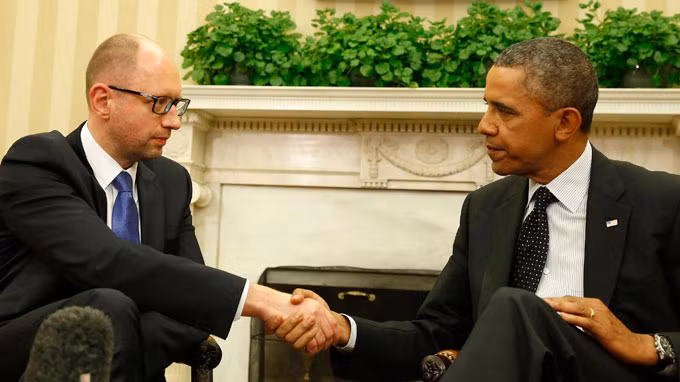 Tổng thống Mỹ Obama tiếp Thủ tướng tạm quyền Ukraine Yatsenyuk.