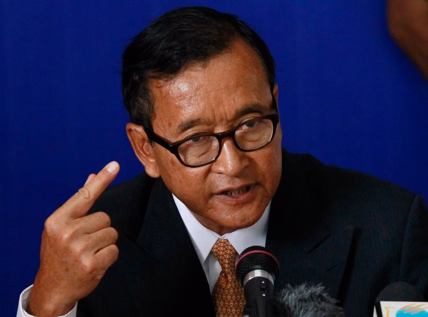 Sam Rainsy, ảnh: South China Morning Post.