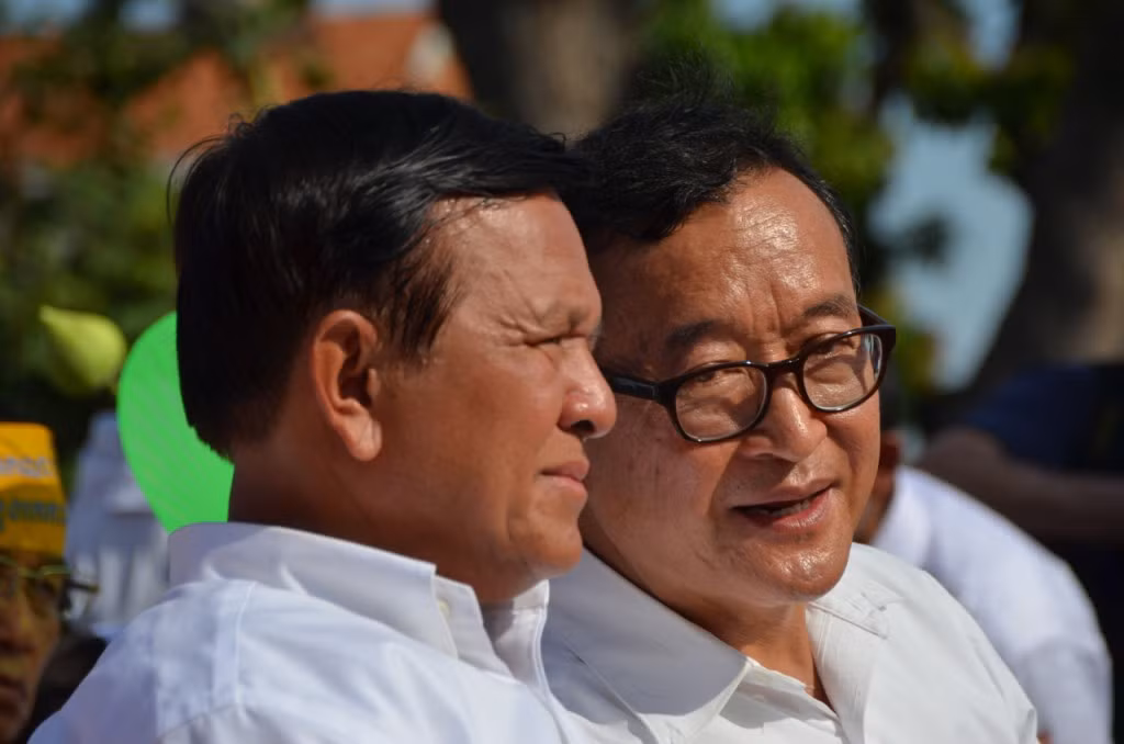 Kem Sokha và Sam Rainsy, hai lãnh đạo đảng CNRP chống phá quan hệ Việt Nam - Campuchia quyết liệt.