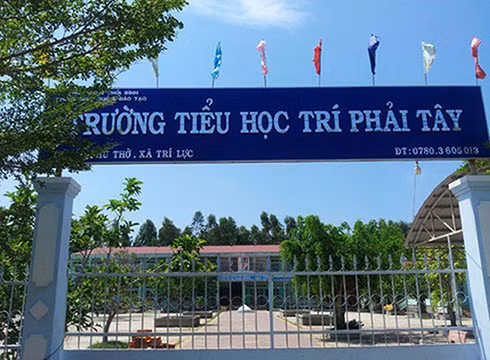 Trường tiểu học Trí Phải Tây, huyện Thới Bình, tỉnh Cà Mau (ảnh: P.L)