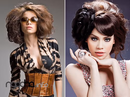 Gợi cảm và quí phái là những gì kiểu tóc này mang lại cho Hà, tuy nhiên nó chỉ hợp để xuất hiện trong những bộ sưu tập mà thôi.