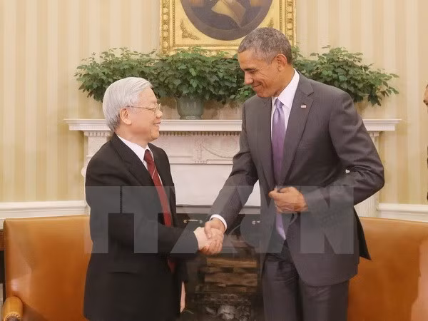 Quan hệ Việt Nam - Hoa Kỳ liên tục được cải thiện trong những năm gần đây. ảnh: TTXVN. Quan hệ Việt Nam - Hoa Kỳ liên tục được cải thiện trong những năm gần đây. ảnh: TTXVN.