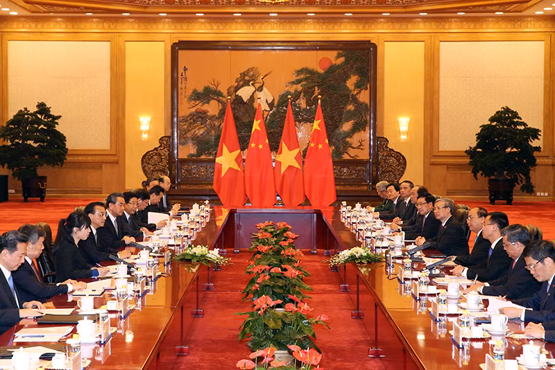 Thủ tướng Nguyễn Xuân Phúc khẳng định, Việt Nam luôn coi trọng quan hệ hữu nghị với Trung Quốc. ảnh: VGP.
