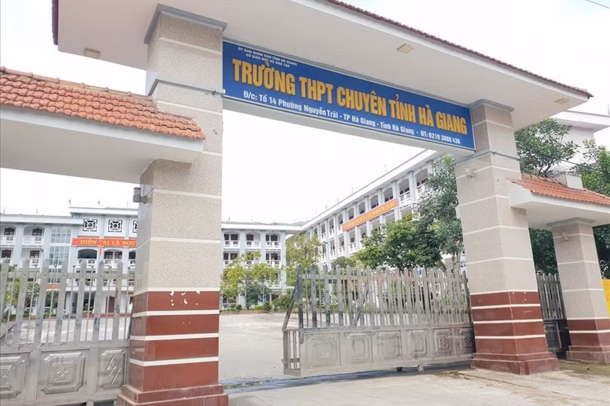 Hình ảnh ngôi trường trung học phổ thông Chuyên Hà Giang - nơi có nhiều thí sinh đạt điểm cao trong kỳ thi quốc gia 2018. Ảnh: Huyên Nguyễn