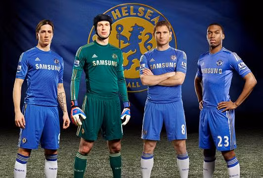(Trái sang phải): Fernando Torres, Petr Cech, Frank Lampard và Daniel Sturridge