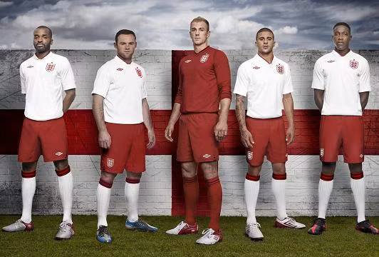 Bộ trang phục mới của đội tuyển Anh tại Euro 2012 Bộ trang phục mới của đội tuyển Anh tại Euro 2012