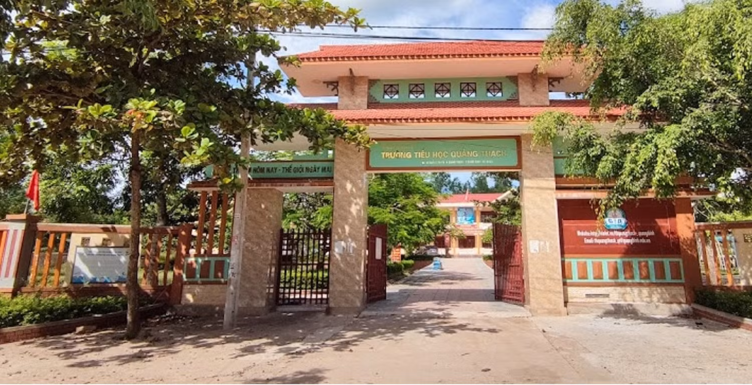 Hiệu trưởng và Hiệu phó Trường tiểu học Quảng Thạch được xác định có nhiều sai phạm. Ảnh: CTV