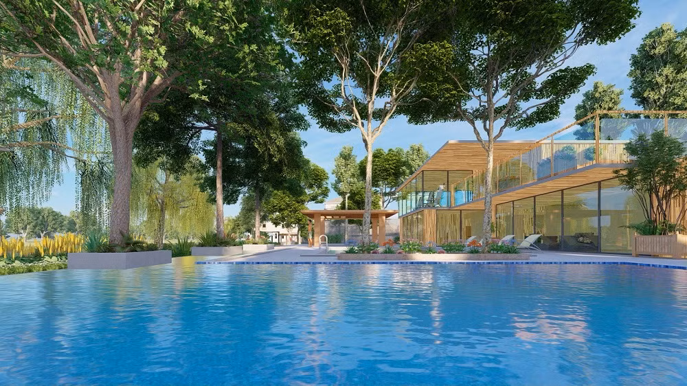 Phối cảnh hồ bơi hiện đại Aqua City.