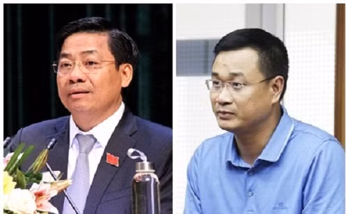 Chủ tịch Ủy ban nhân dân tỉnh Bắc Giang Dương Văn Thái (trái) và Phó Tổng giám đốc Đài Truyền hình Việt Nam Lê Ngọc Quang (phải). Ảnh minh họa: baochinhphu.vn.