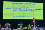Bộ Giáo dục và Đào tạo tổ chức họp báo công bố danh mục sách giáo khoa lớp 1 (Ảnh minh họa: Thùy Linh)