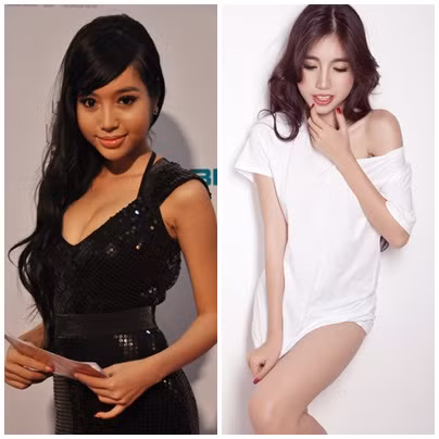 Cũng vì thế mà khuôn mặt cô trông như bị sưng và khá gượng gạo.