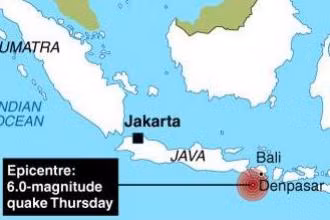 Sơ đồ diễn ra trận động đất hôm 13/10 tại Indonesia Sơ đồ diễn ra trận động đất hôm 13/10 tại Indonesia