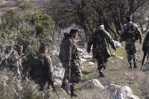 Lính Lebanon tuần tra tại khu vực biên giới phía nam với Israel hôm 29/11/2011