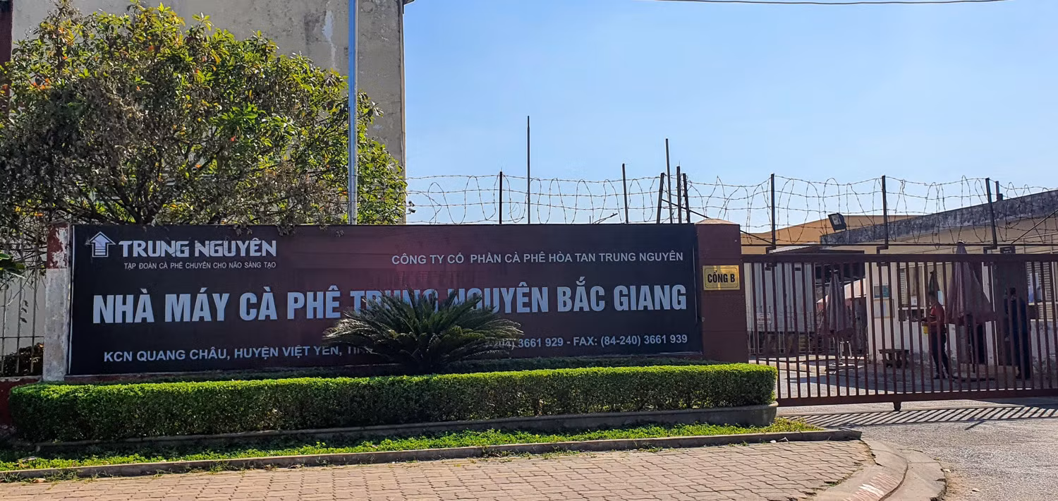Nhà máy cà phê Trung Nguyên Bắc Giang. Ảnh: LC