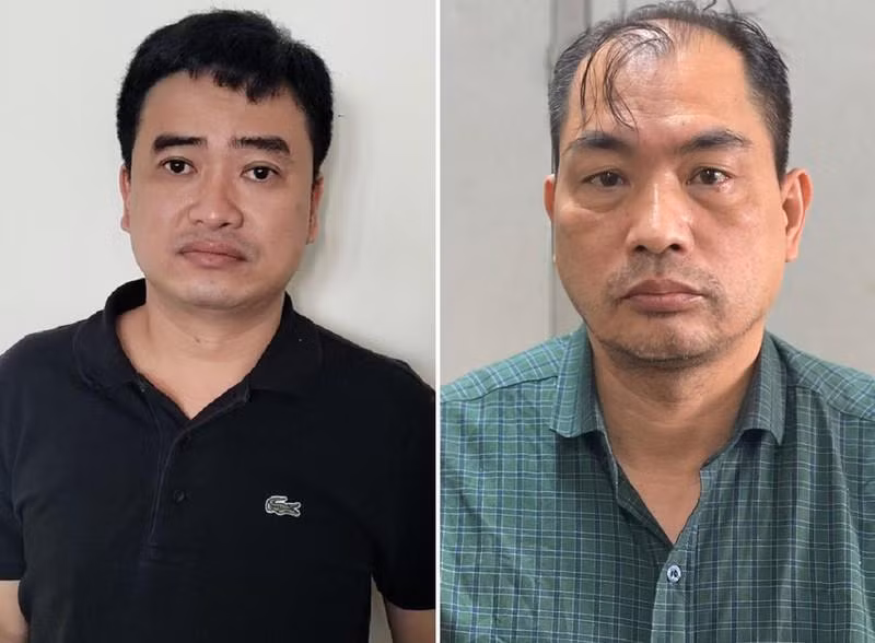 Đối tượng Phan Quốc Việt (áo đen) và đối tượng Phạm Duy Tuyến - Cựu Giám đốc CDC Hải Dương. Ảnh: Công thông tin Bộ Công an Đối tượng Phan Quốc Việt (áo đen) và đối tượng Phạm Duy Tuyến - Cựu Giám đốc CDC Hải Dương. Ảnh: Công thông tin Bộ Công an