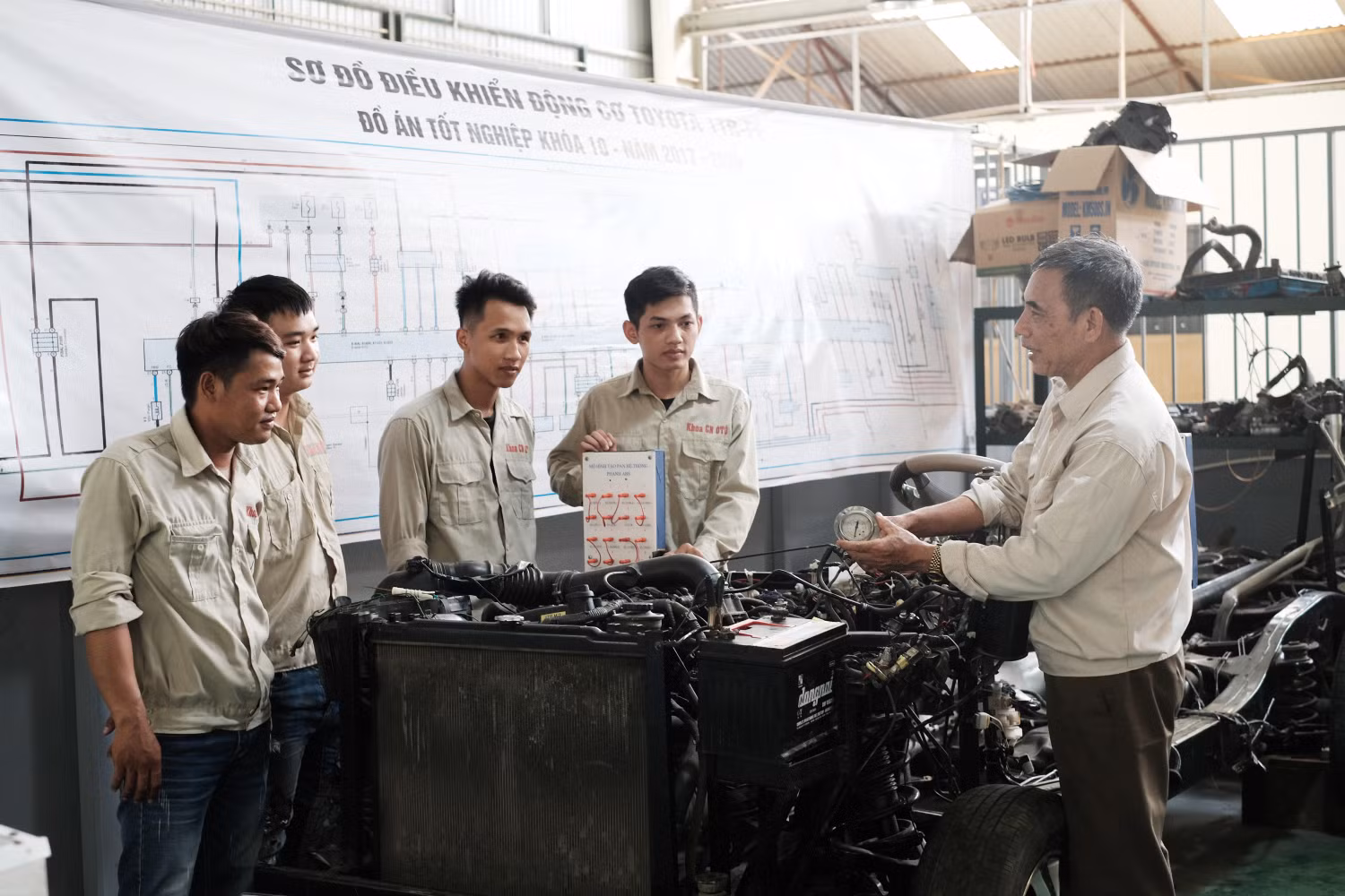 Toàn bộ giảng viên ngành công nghệ ô tô đều là các chuyên gia được đào tạo bài bản và có thâm niên công tác tại các tập đoàn lớn
