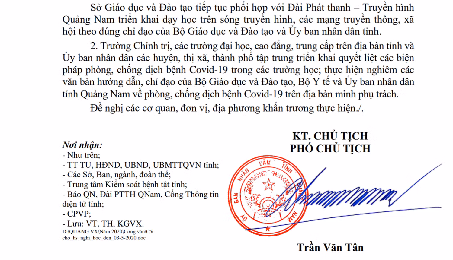 Quảng Nam tiếp tục cho học sinh nghỉ học đến ngày 3/5 để phòng chống dịch bệnh Covid-19. Ảnh: AN Quảng Nam tiếp tục cho học sinh nghỉ học đến ngày 3/5 để phòng chống dịch bệnh Covid-19. Ảnh: AN