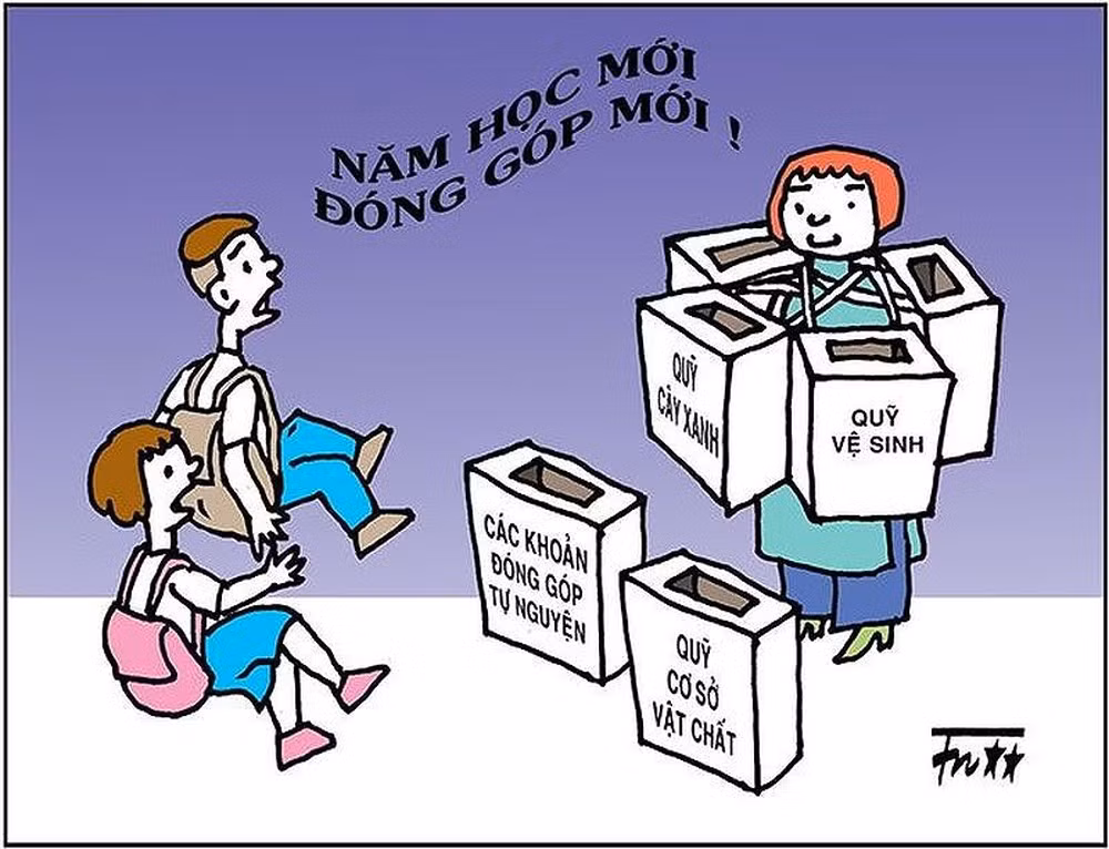 Vấn nạn lạm thu trong trường học (Ảnh minh họa: baoquangninh.com.vn).