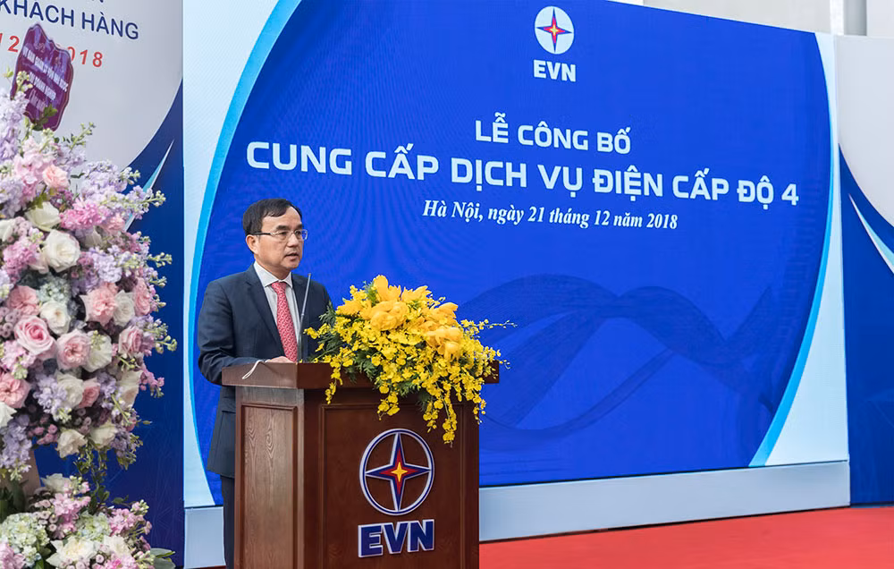 Chủ tịch Hội đồng thành viên EVN – ông Dương Quang Thành khẳng định, EVN sẽ đáp ứng mọi yêu cầu dịch vụ điện hợp pháp của khách hàng, đúng chất lượng, nội dung và thời gian công bố. Ảnh: EVN.