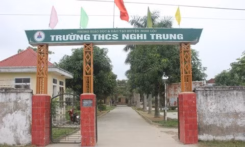 Trường THCS Nghi Trung, Huyện Nghi Lộc, tỉnh Nghệ An (Ảnh: Hồ Ngọc)