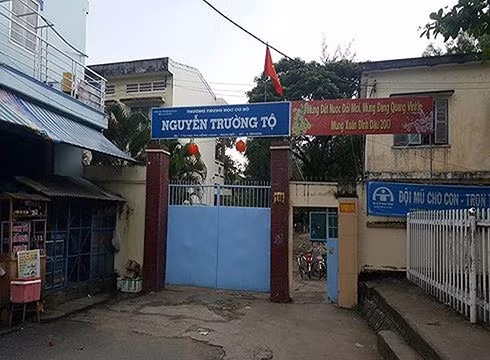 Trường trung học cơ sở Nguyễn Trường Tộ, thành phố Rạch Giá, tỉnh Kiên Giang (ảnh: P.L)