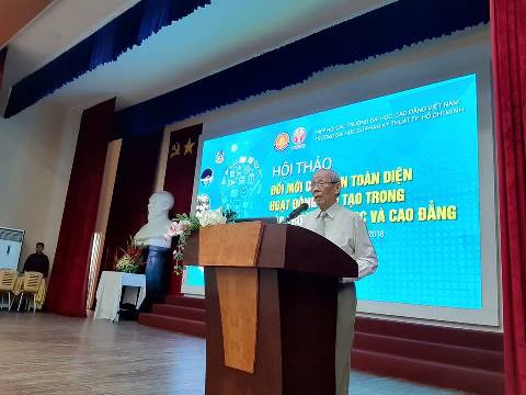Giáo sư Trần Hồng Quân, Chủ tịch Hiệp hội các Trường Đại học, Cao đẳng Việt Nam (ảnh: P.L)