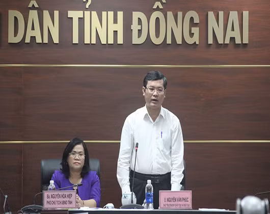 Thứ trưởng Nguyễn Văn Phúc phát biểu tại buổi làm việc với tỉnh Đồng Nai (ảnh: P.L) Thứ trưởng Nguyễn Văn Phúc phát biểu tại buổi làm việc với tỉnh Đồng Nai (ảnh: P.L)