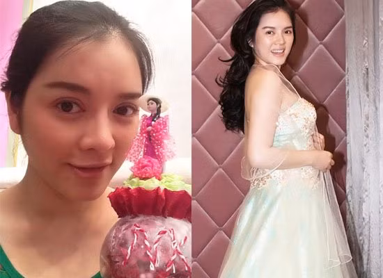 Lý Nhã Kỳ chẳng hề kém sắc khi không trang điểm bởi gương mặt cô đã mang những nét đẹp Á Đông.