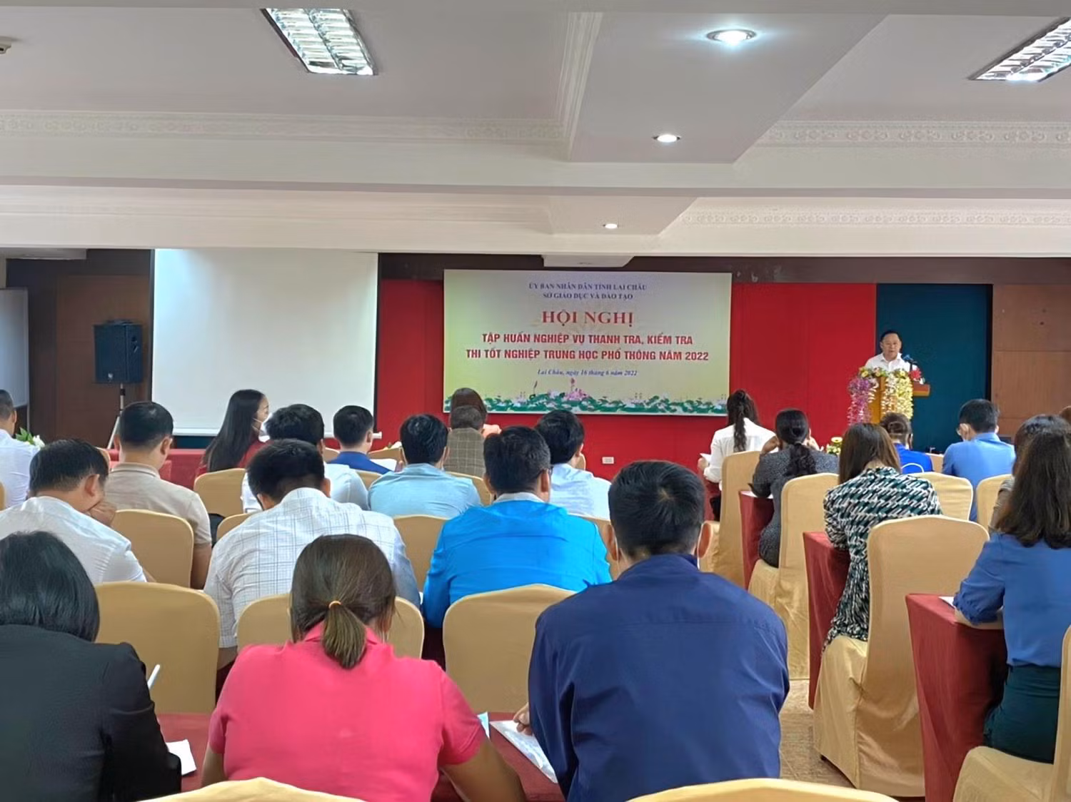 Sở Giáo dục và Đào tạo Lai Châu tập huấn nghiệp vụ công tác thanh tra, kiểm tra Kỳ thi tốt nghiệp trung học phổ thông năm 2022. (Ảnh: laichau.edu.vn). Sở Giáo dục và Đào tạo Lai Châu tập huấn nghiệp vụ công tác thanh tra, kiểm tra Kỳ thi tốt nghiệp trung học phổ thông năm 2022. (Ảnh: laichau.edu.vn).