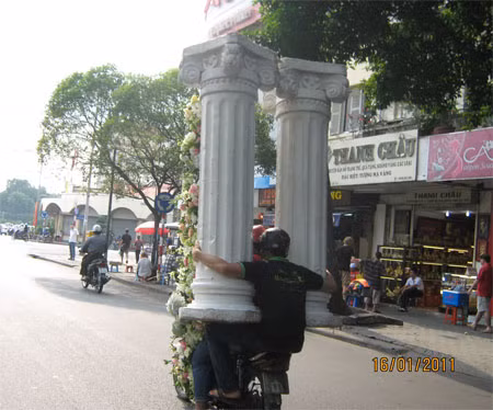 Các kiểu chở hàng cồng kềnh.