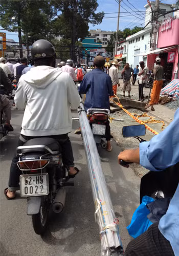 Hình chụp ở đường Lý Thường Kiệt, quận Tân Bình. Ảnh: Phạm Nguyễn Vĩnh Huy.