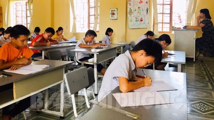 Học sinh làm bài kiểm tra năng lực để tuyển chọn vào lớp 6 chất lượng cao của Trường Trung học cơ sở Lê Thanh Nghị (Ảnh: Báo Hải Dương) Học sinh làm bài kiểm tra năng lực để tuyển chọn vào lớp 6 chất lượng cao của Trường Trung học cơ sở Lê Thanh Nghị (Ảnh: Báo Hải Dương)