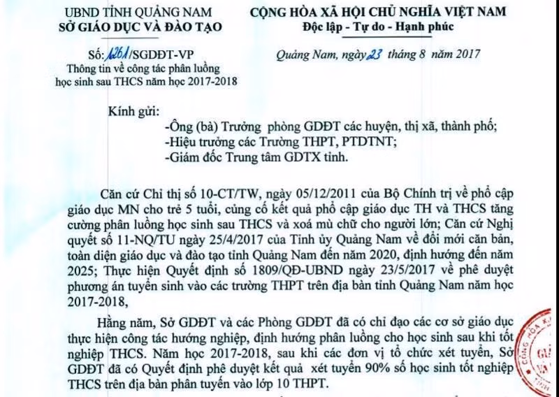 Chủ trương phân luồng học sinh đã có từ rất lâu (Ảnh minh họa: Tấn Tài)