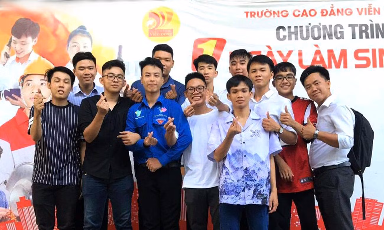 Võ Thanh Đô cho biết: "Với thang đào tạo của trường cao đẳng hiện tại em khá hài lòng, so với một số trường khác em thấy giáo trình dạy ở đây có phần đặc biệt hơn". Ảnh: NVCC.