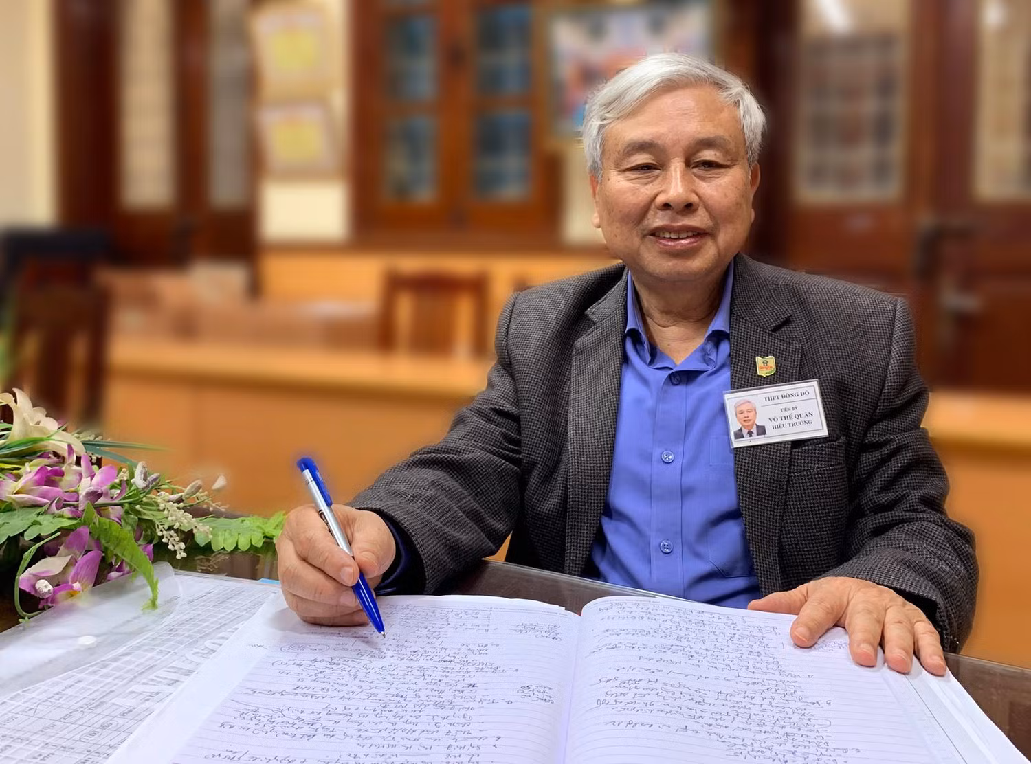 Tiến sĩ Võ Thế Quân - Hiệu trưởng Trường Trung học phổ thông Đông Đô (Hà Nội). Ảnh: Tùng Dương.
