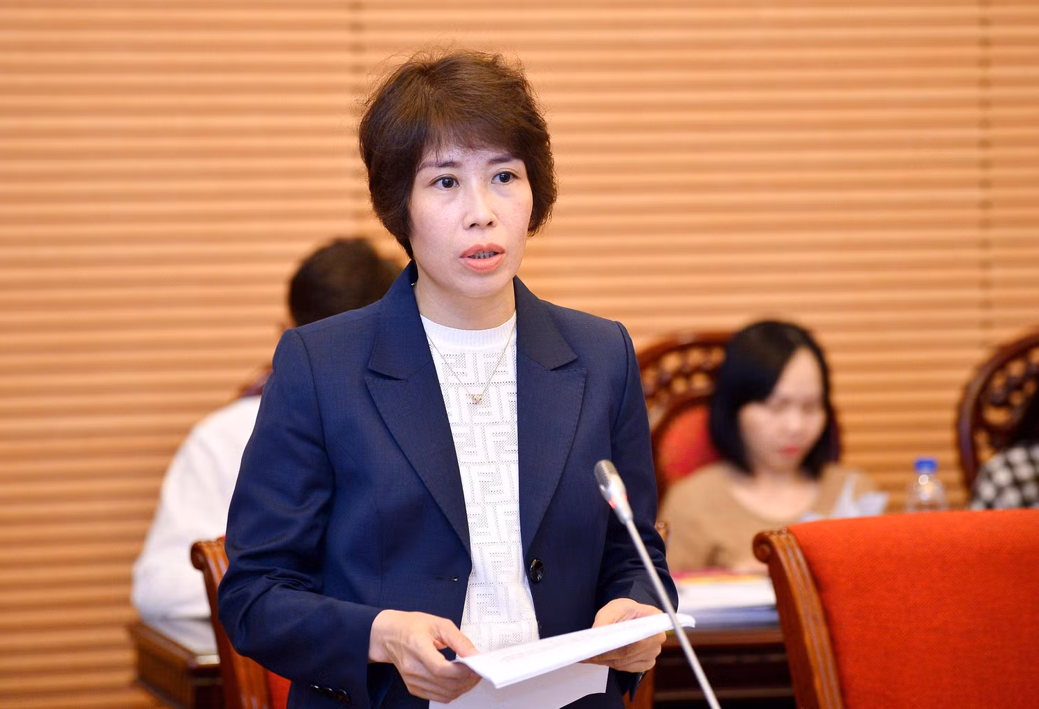 Thứ trưởng Bộ Tài chính Nguyễn Thị Bích Ngọc. Ảnh: quochoi.vn Thứ trưởng Bộ Tài chính Nguyễn Thị Bích Ngọc. Ảnh: quochoi.vn