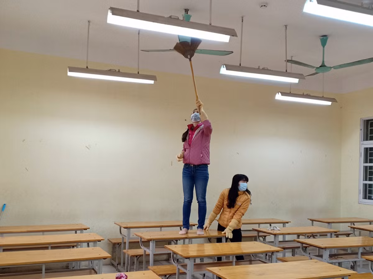 Tất cả các trang thiết bị đều được khử khuẩn. Ảnh: Yên Hòa. Tất cả các trang thiết bị đều được khử khuẩn. Ảnh: Yên Hòa.