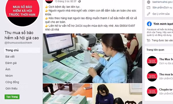 Khẳng định website thu mua BHXH trên là giả mạo, ảnh hưởng đến uy tín của BHXH tỉnh Bình Dương và gây hoang mang, nghi hoặc đối với tâm lý người lao động. Ảnh: TD.