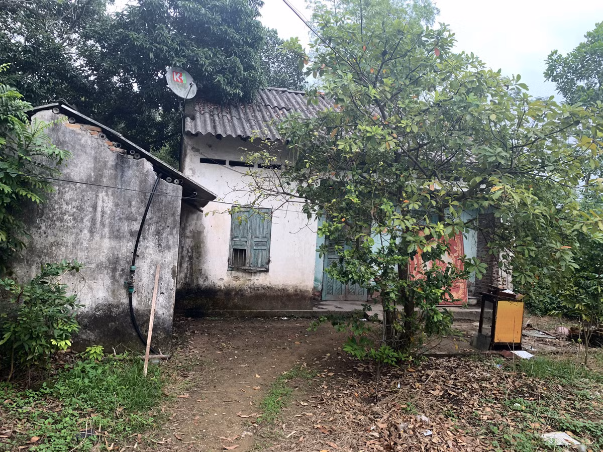Căn nhà của ông Trịnh Quốc Doanh đã xuống cấp rất nặng, trời mưa thì dột và trời rét thì gió lùa. Ảnh: Ngọc Vân.