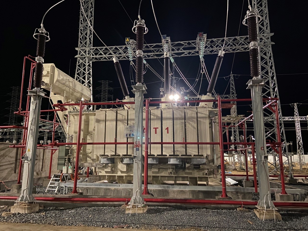 Máy biến áp AT1 220kV - 250MVA, trạm biến áp 220 kV Ninh Phước.