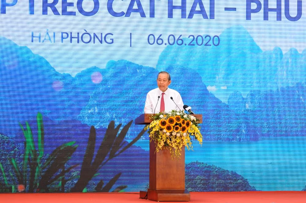 Phó thủ tướng Thường trực Chính phủ Trương Hòa Bình phát biểu tại lễ khai trương (Ảnh: CTV) Phó thủ tướng Thường trực Chính phủ Trương Hòa Bình phát biểu tại lễ khai trương (Ảnh: CTV)