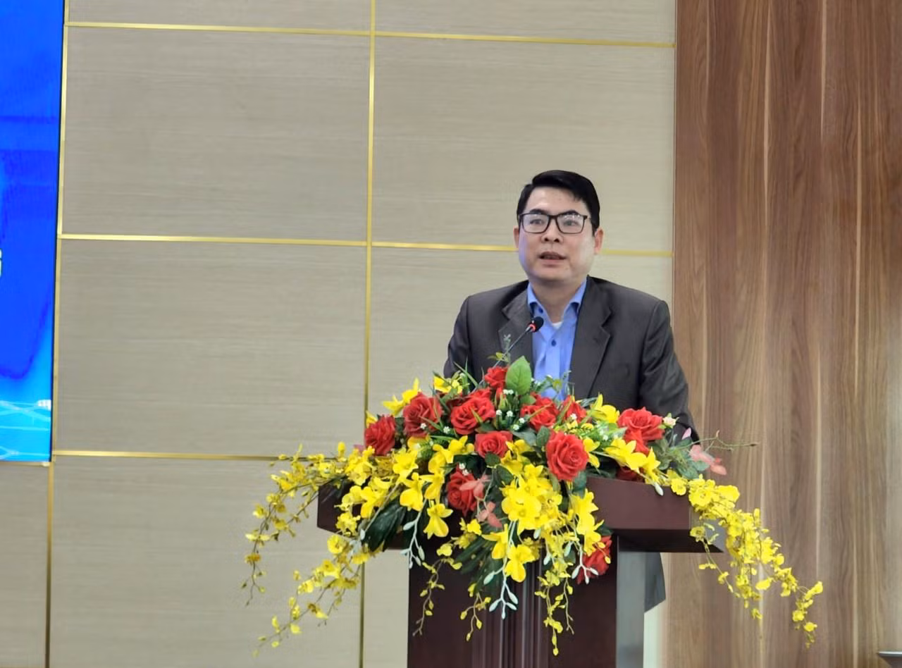 Ông Lê Văn Kiên - Phó Giám đốc Sở Thông tin và truyền thông Hải Phòng phát biểu tại Hội nghị (Ảnh: Phạm Linh)