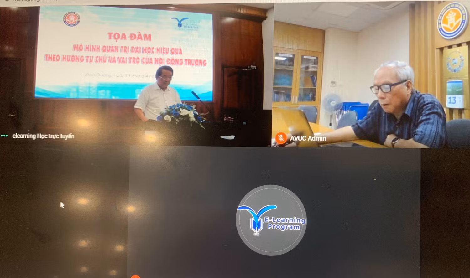 Quang cảnh cuộc tọa đàm. Ảnh chụp màn hình: Cao Kim Anh