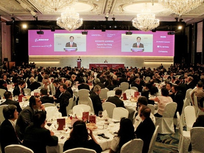 Thủ tướng Nguyễn Tấn Dũng phát biểu tại Shangri-La. (Nguồn: TTXVN).