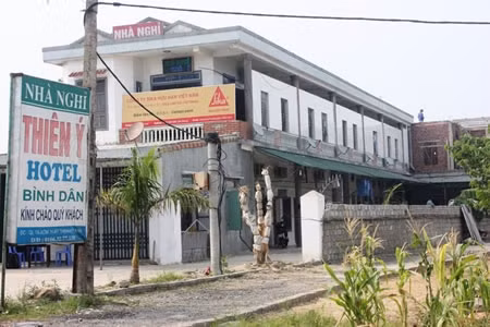 Nhà nghỉ Thiên Ý, nơi xảy ra vụ việc..