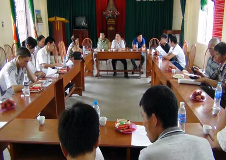 Buổi sinh hoạt định kỳ của CLB Thân thiện dành cho người sau cai nghiện ở TP Cẩm Phả. (Ảnh tư liệu)